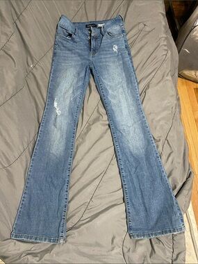 BCBGMaxAzria Medium Blue Flare Jeans